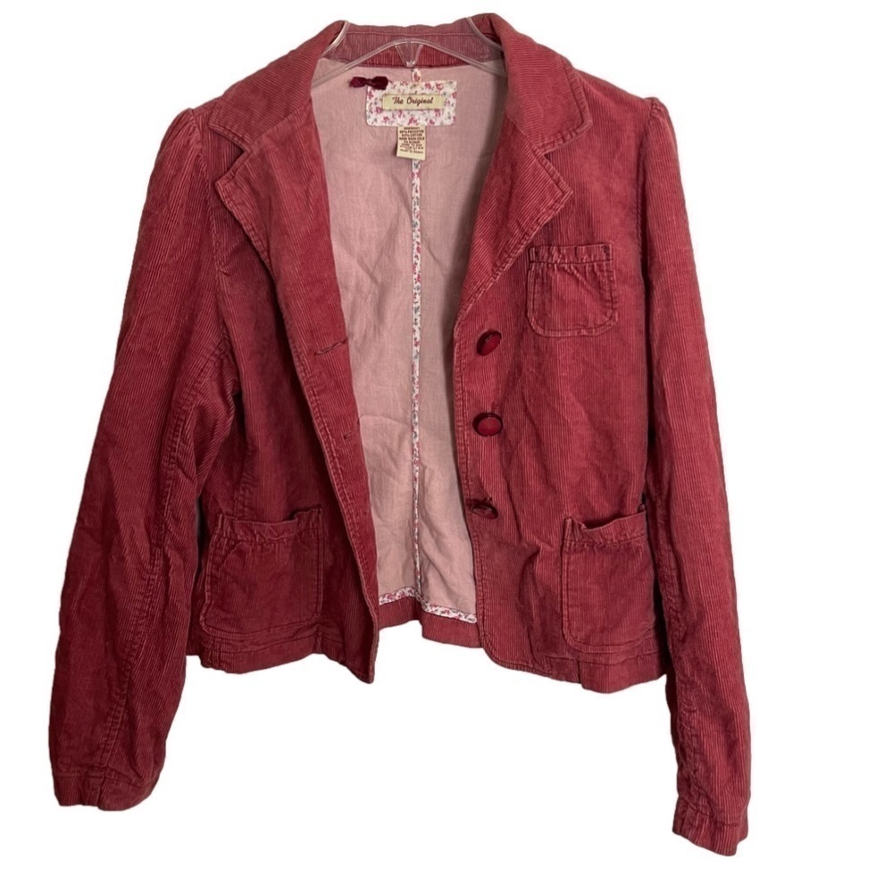 Women’s The Original Vintage Red Rose Corduroy Size Large!